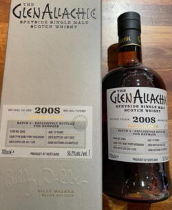Glenallachie 2008 #2583 Ruby Port Hogshead Batch 4 13 års Single Speyside Malt Whisky 55,2%