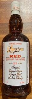 Longrow Red 11 years Tawny Peated Campbeltown single malt whisky 2022 57,5%