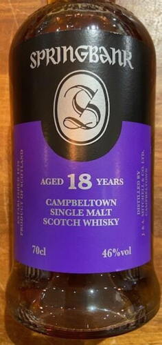 Springbank 18 års Campbeltown Single Malt Whisky 46% 2023