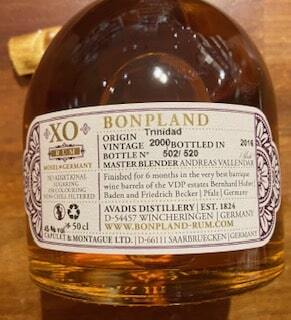 Bonpland Extremely Rare 16 Years Trinidad Rum 45% 50 cl.