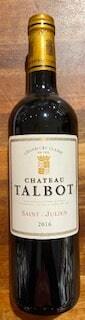 Château Talbot 4 Cru Saint Julien 2016