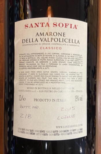 Santa Sofia Amarone della Valpolicella Veneto 2015 Balthazar (12 liter)