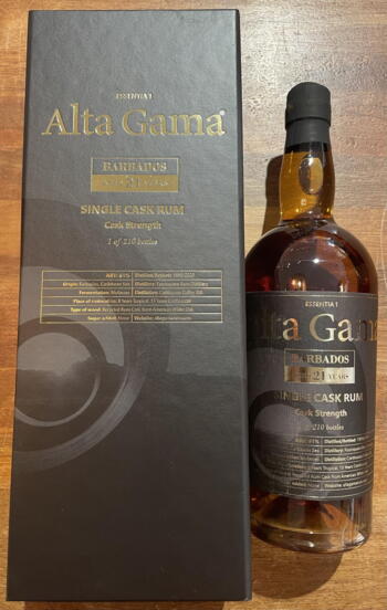 Alta Gama Single cask 21 years old rum Barbados