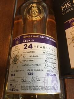 House Of McCallum 24 Years Old #132 Ledaig Single Malt Whisky 46,8%