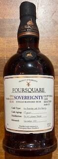 Foursquare Sovereignty 14 years Barbados Single Blended Rum 62%