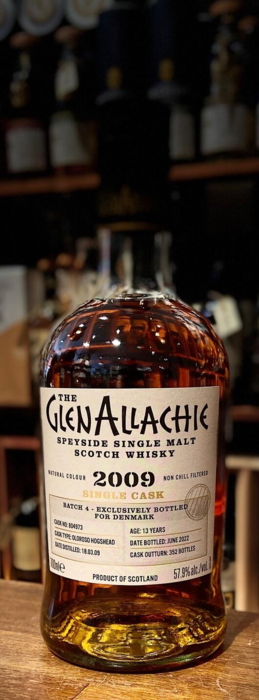 Glenallachie 2009 #804973 Oloroso Hogshead Batch 4 13 års Single Speyside Malt Whisky 57,9%