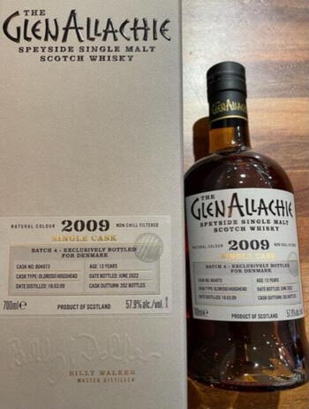 Glenallachie 2009 #804973 Oloroso Hogshead Batch 4 13 years Single Speyside Malt Whisky 57,9%