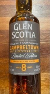 Glen Scotia 8 års Peated PX Cask Finish Single Malt Whisky 56,6%