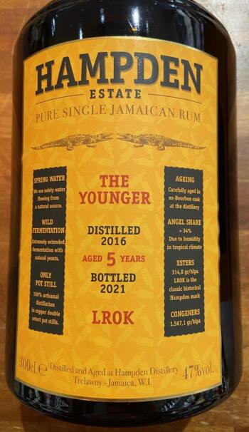 Hampden LROK 2016 The Younger 5 Year Old - 3 Litre 47%
