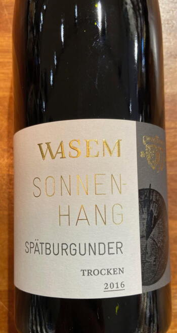 Weingut Wasem Sonnenhang Spätburgunder Rheinhessen 2016