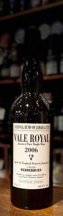 Vale Royal VRW 12 years Jamaica rum 62,5% 2006