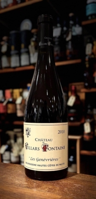 Chateau de Villars Fontaine Pinot Noir 2010 "Les Genevrieres" – Côtes de Nuits