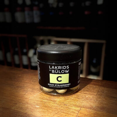 C Sour Strawberry Small 115 g. - Chocolate Coated Red Liquorice