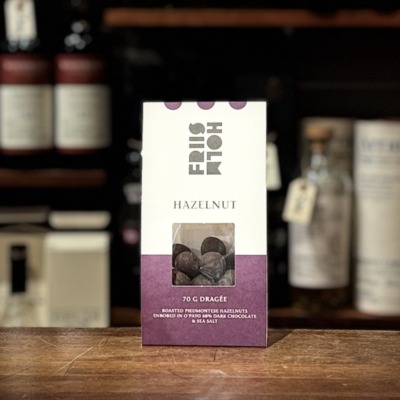 Hazelnut Dragée 70 g – hasselnødder med mørk O'Payo chokolade 68%